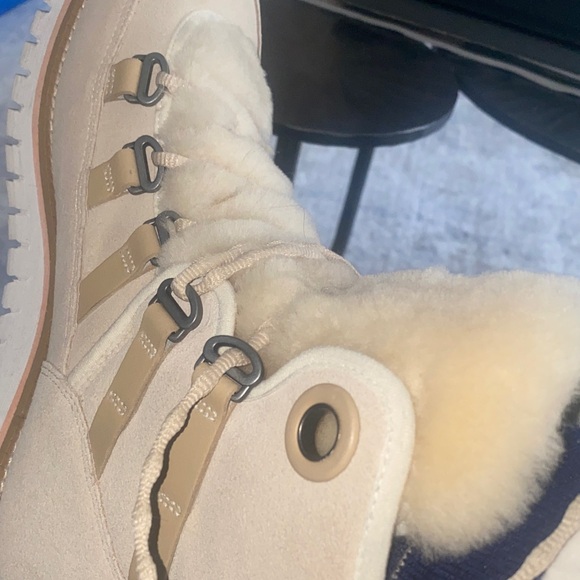 Cole Haan Beige and Cream Winter Boots worn once with box - Picture 1 of 6